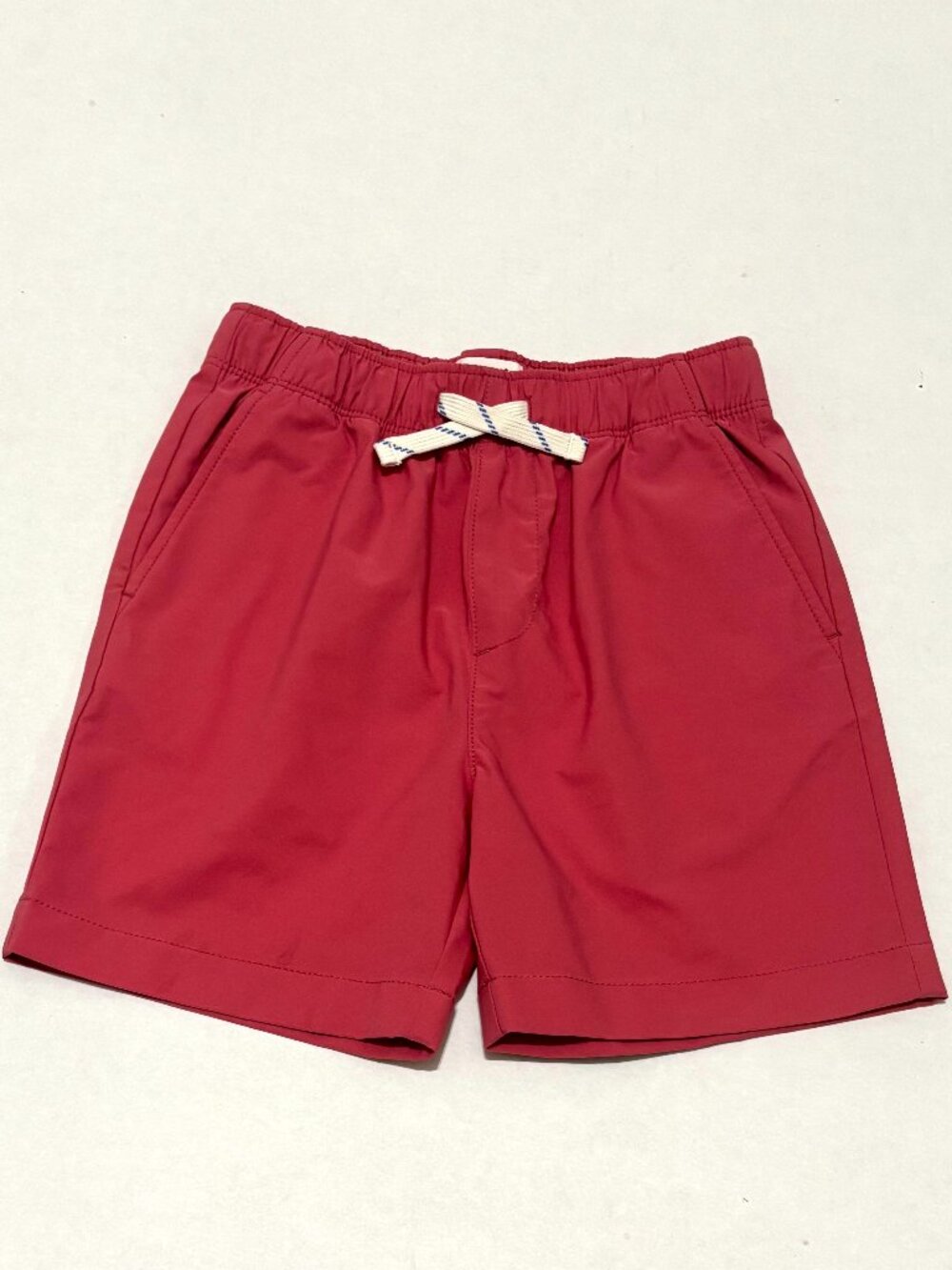 Crewcuts Boys Red Pull-On Shorts with Drawstring Waist Size 7
